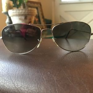 Ray-Ban Aviator Silver and Black Sunglasses